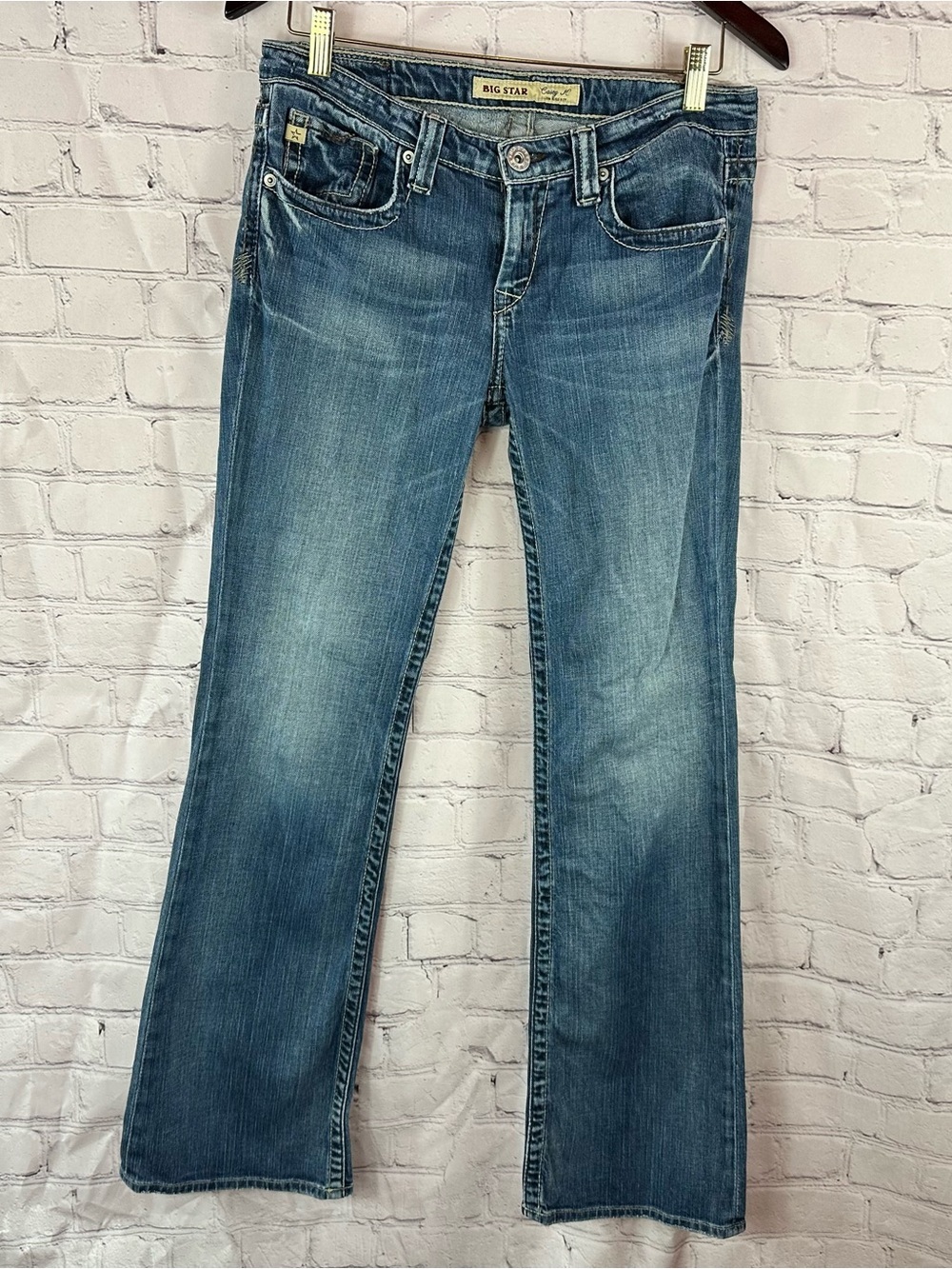 Big Star Casey K low rise Boot Cut Jeans women 29 Y2K festival western boho